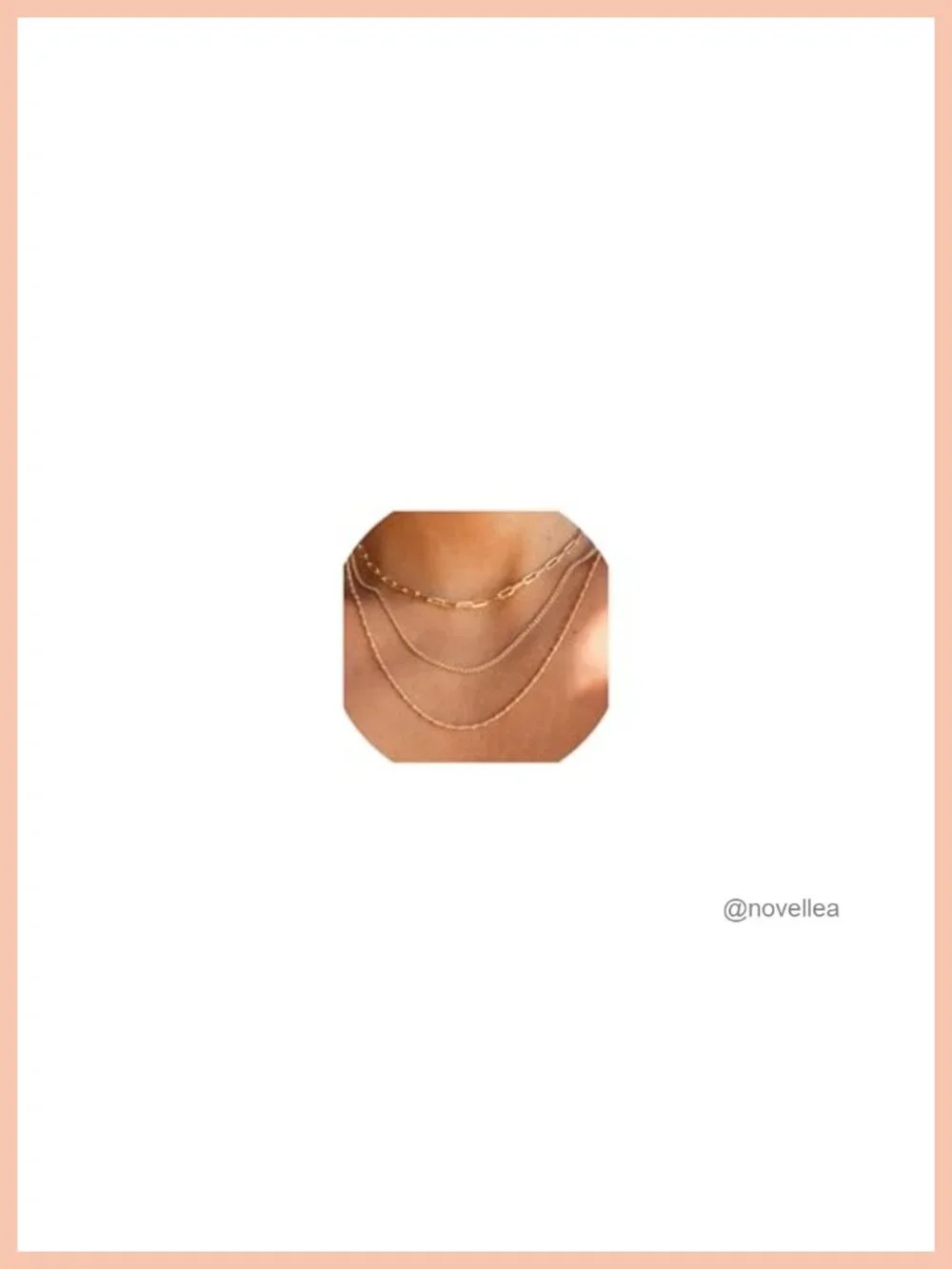 Gold Plated Stainless Steel Dainty Layered Necklace Set Waterproof Non Tarnish